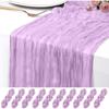 90*180CM Green Cheesecloth Table Long Runner Bohemian Gauze Tablecloth for Wedding Party Banquet Baby Bride Shower Home Decorati