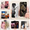 For Realme Note 60 Case RMX3933 Cool Owl Dragon Painted Cover Soft TPU Phone Cases For Realme Narzo N61 Note 60X Note60 X Bumper