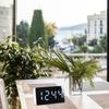 62KD Car LED Mirrored Temperature Indicating Alarm Clock Simple Table Digital USB Clock Modern Decors Plastic Material