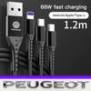 USB Car 3-in-1 Phone Charging Cable Auto Accessories Valve Cap For VW Golf Amarok T5 Phaeton Teramont ID3 Tiguan T-Cross Passat