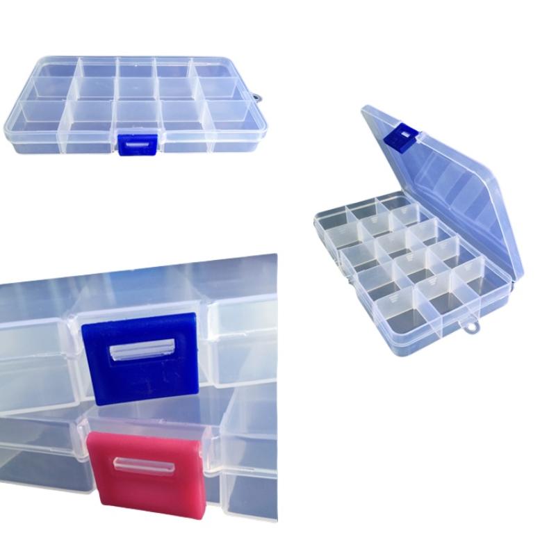 - 1/3PCS Practical Compartment Plastic Storage Box 24 Grids Parts Organizer Box Jewelry Bead Screw Holder Case Display Container