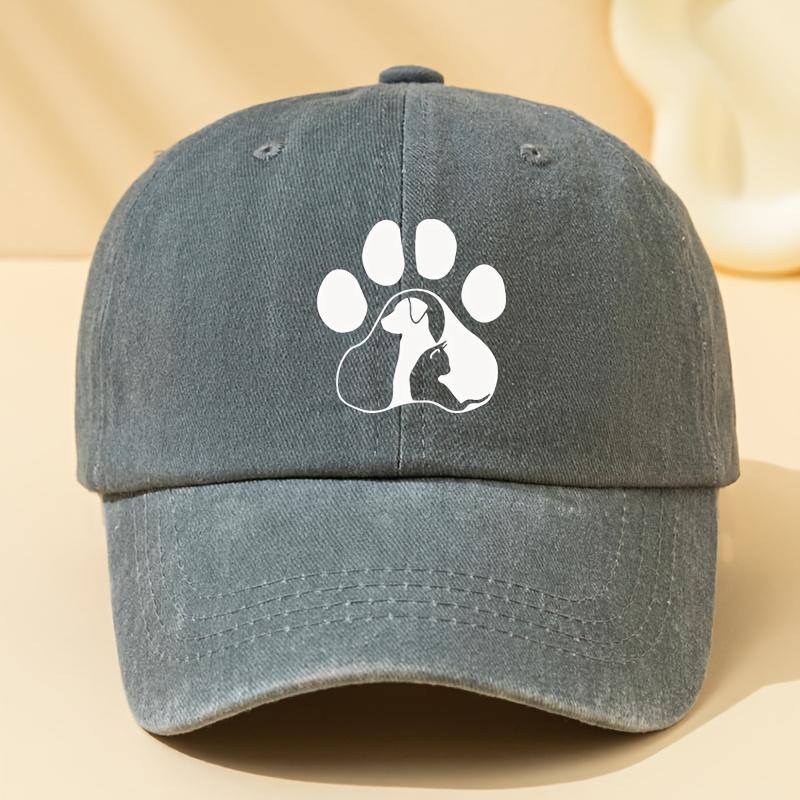 Trendy and Cool Dog Paw Print Baseball Cap for Men and Women for Couples Breathable and Comfortable Outdoor Sports