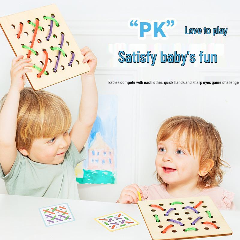 Montessori Fine Motor Skills Educational Beading Toy for Kids