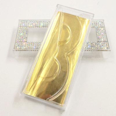 Custom Packaging Glitter Rhinestone Lash case Empty Rhinestones Eyelash Box with windows