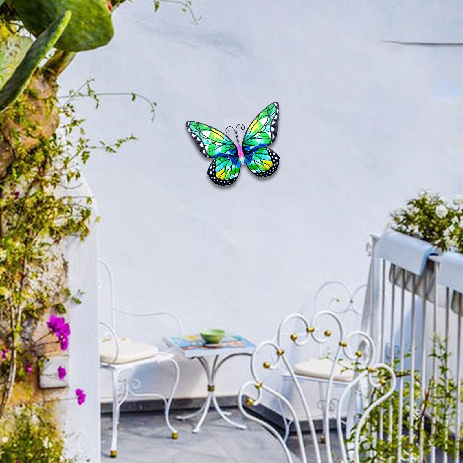 

Wall Decoration Sculpture Decor Beautiful metal butterflies Indoor Outdoor Wall Art Ornament for Deck Yard Outdoor Porch Fence