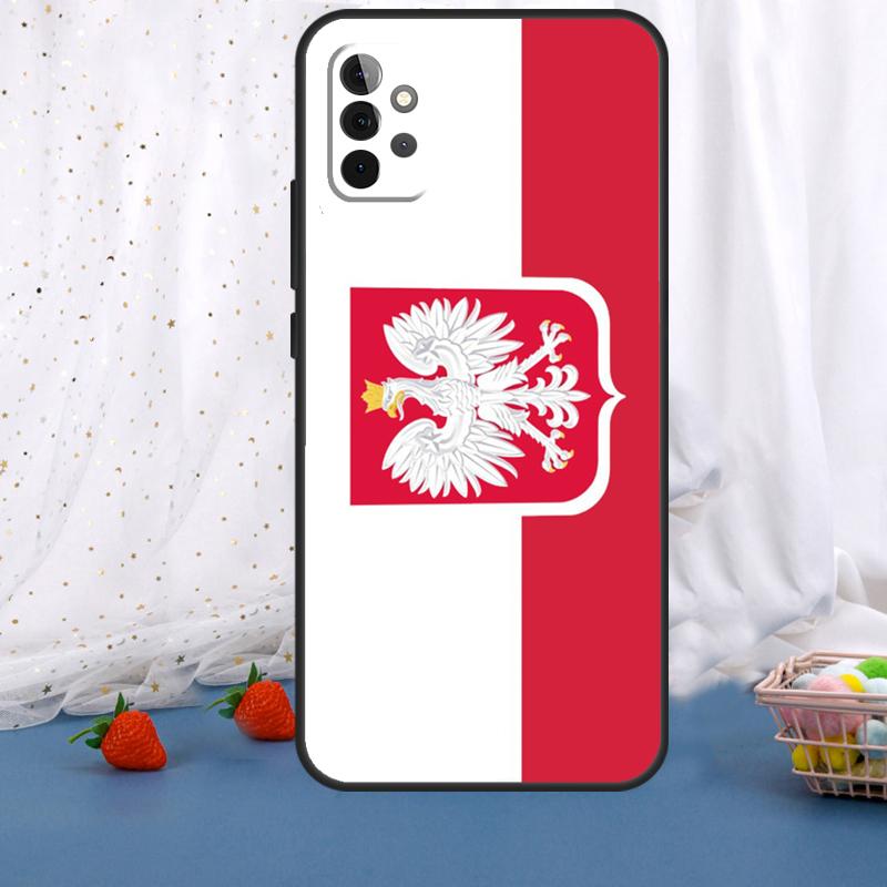 Poland Polish Flag For Samsung Galaxy A36 A26 A16 A05 A06 A54 A34 A14 A22 A32 A52 A55 A35 A15 A53 A13 A56 Case