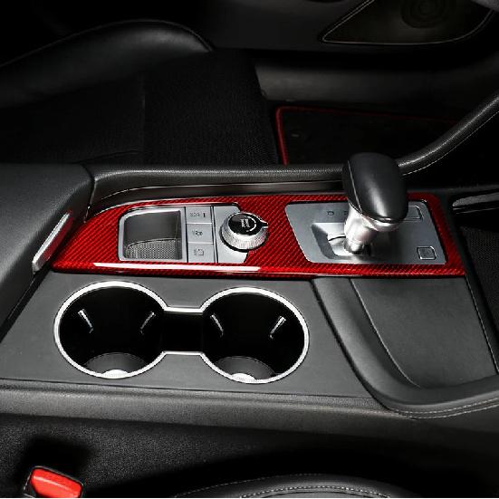 For Genesis G70 -2025 Real Carbon Fiber Tuning Accessories Center Console Gear Shift Panel Sticker Central Cover Trim