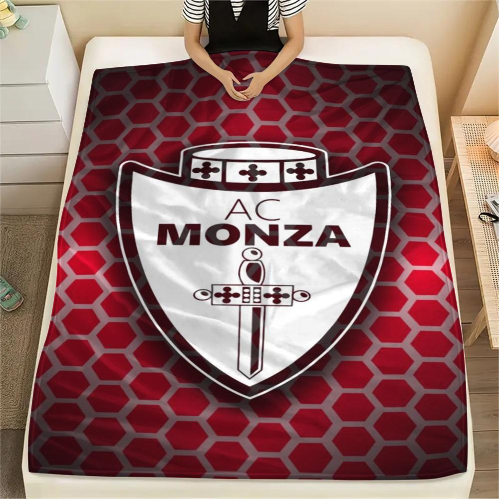 1Pc AC Monza Print Flannel Blanket High Quality Warm Comfortable Cover for All Seasons Perfect for Gifts Home Decor