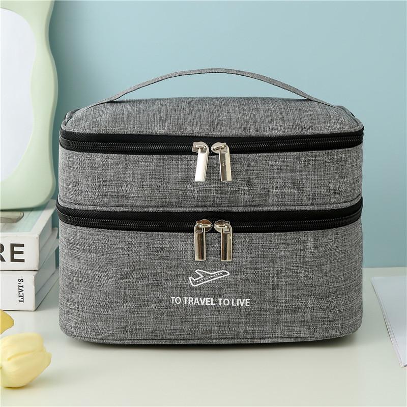 Makeup Bag Portable Versatile Travel Storage Bag Traveling Moving Capacity Large