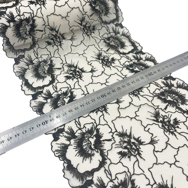 1/3 de yard de fil de polyester pressé pour fond de dentelle, idéal pour la broderie florale à faire soi-même, accessoires en dentelle, rideaux, coussins de canapé et décoration.