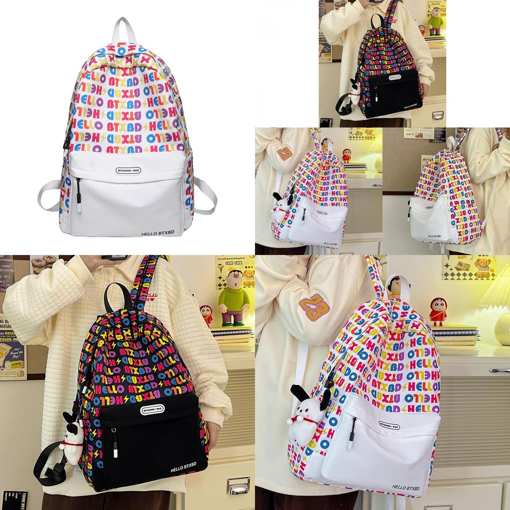 New Arrival Letter Printed Unisex Backpack Large Capacity Casual Bag For Students