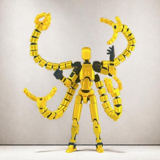 3D Printed Robot Action Figure with Accessories Movable Joints Robot Model Toy