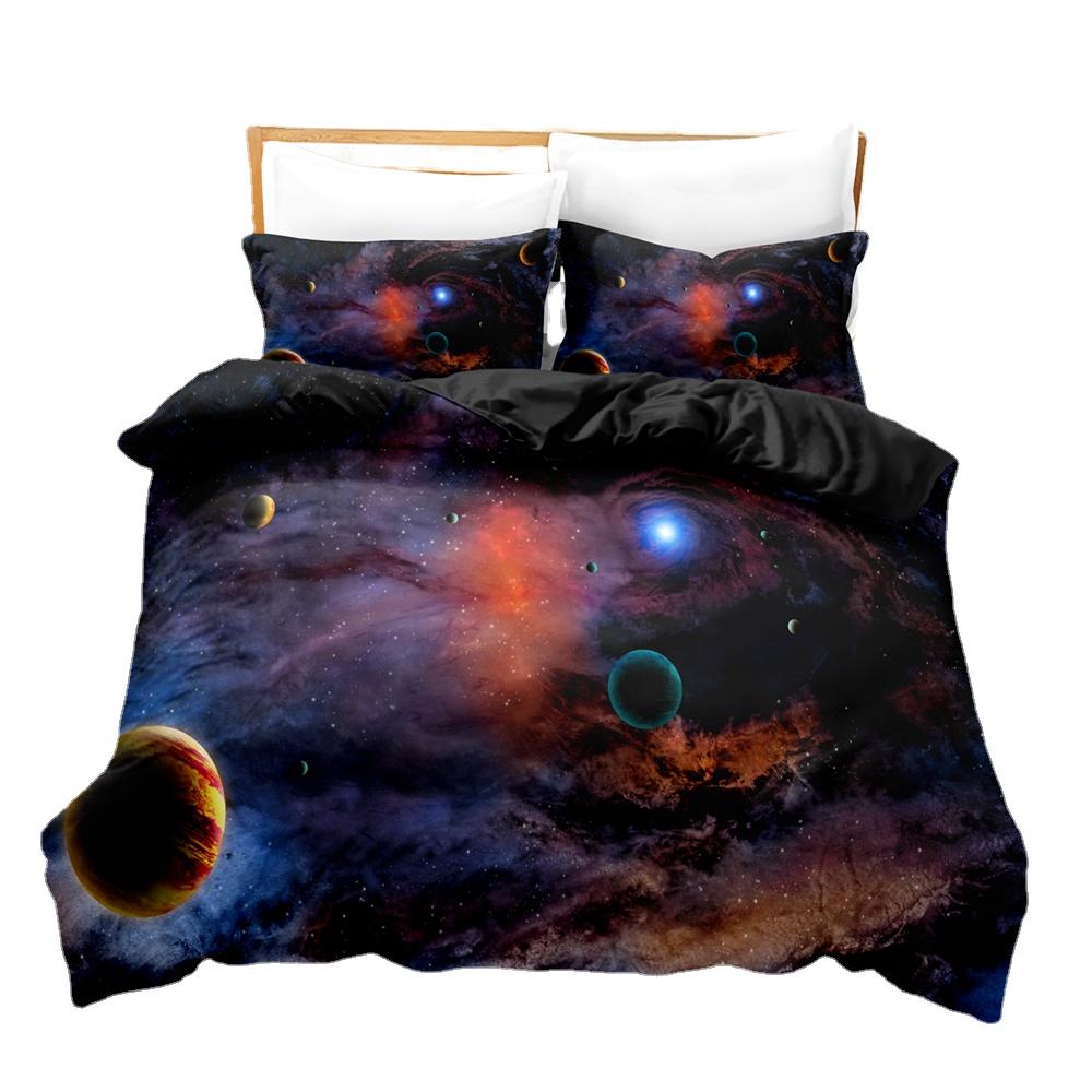 Planet Space Earth Bedding Sets Full King Winter Duvet Set Bed Cover Cotton Galaxy Bedroom Housse De Couette Cover Sets For Bed