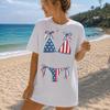 Custom Patriotic Bikini Shirt, Personalized Beach Tee, Summer Vacation Shirt, Girls Trip Tee, Fourth of July Beach Shirt, Custom Name Gift