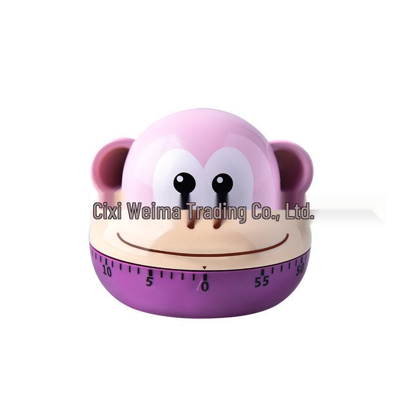 Magnetic Mechanical Kitchen Timer, Battery-Free Rotary Design, Cute for Baking, In Stock