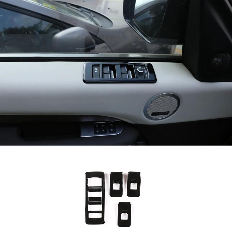 

For Land Rover Discovery 5 2017+ glass lifting frame all-inclusive window lifting button decorative frame ABS chrome plating 4pc
