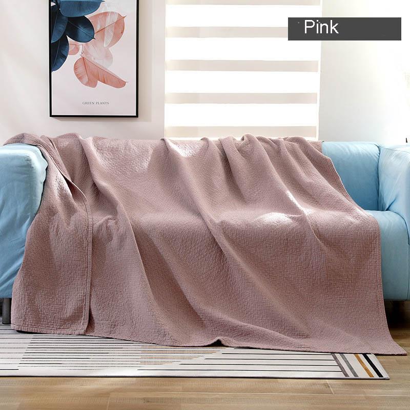 

Японское полотенце-квилт хлопковое одеяло для кровати двуспальное королевское покрывало клетчатое на кровать диван 4-слойная марля тонкое одеяло покрывало постельное белье 100x160cm