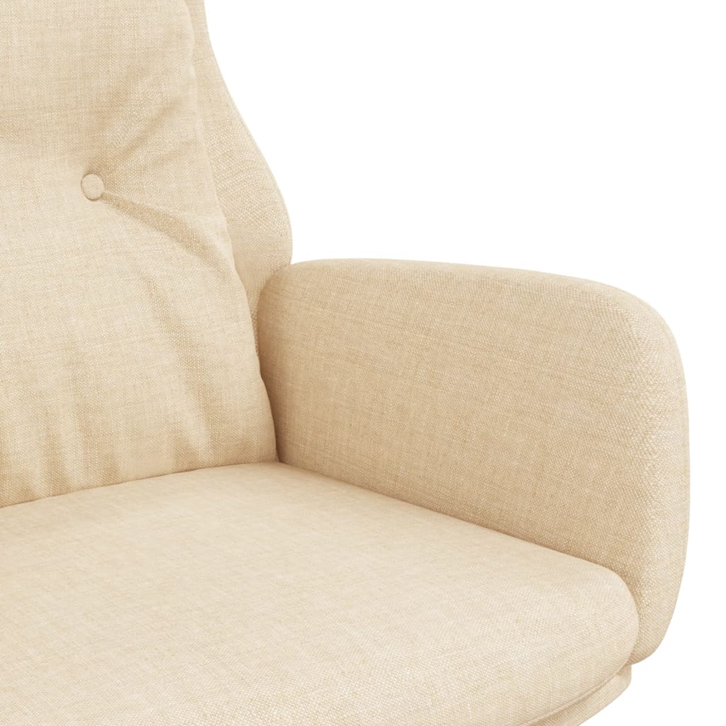 Cream Fabric Recliner Chair