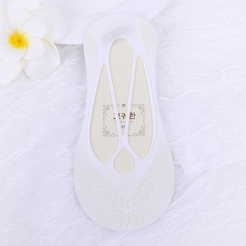 Female Summer Thin Mesh Invisible Shallow Mouth All Take Low Help Sling To Prevent Take Off with The Boat Socks