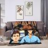 Dispatch Game Mecha Man Flannel Blanket Spring  Super Warm Bedding Throws for Living Room Funny Bedspread Sofa Bed Cover