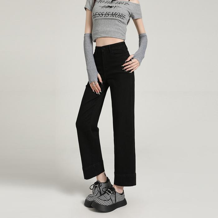 

Прямые брюки для женщин на осень Курительные трубки для женщин на осень Кожаные брендовые облегающие универсальные брюки с высокой талией для женщин на осень 2XL