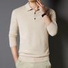 YTMTST6464 Men's Cashmere Blend Lapel Pullover Sweater