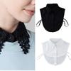 Detachable Collar Button Removable Hollow Embroidery Design Half Shirt Blouse for Quick Outfit Changes Various Occasion