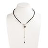 Trendy Y Necklace with Heart Motifs OT Interlocked Clasp Ideal for Modern Women Fashion Collarbone Chain Adornment