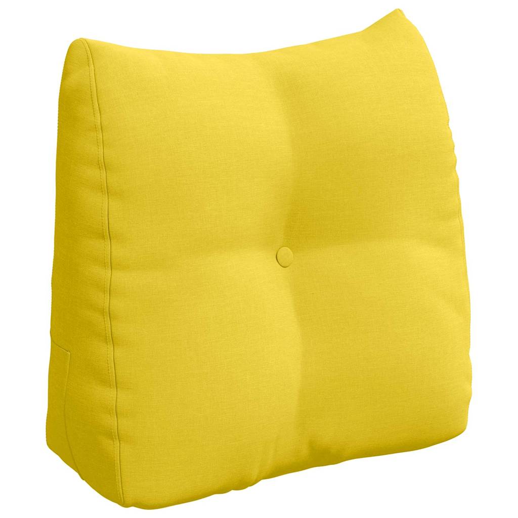 Back Cushion Light Yellow 45 x 24 x 50 cm Fabric