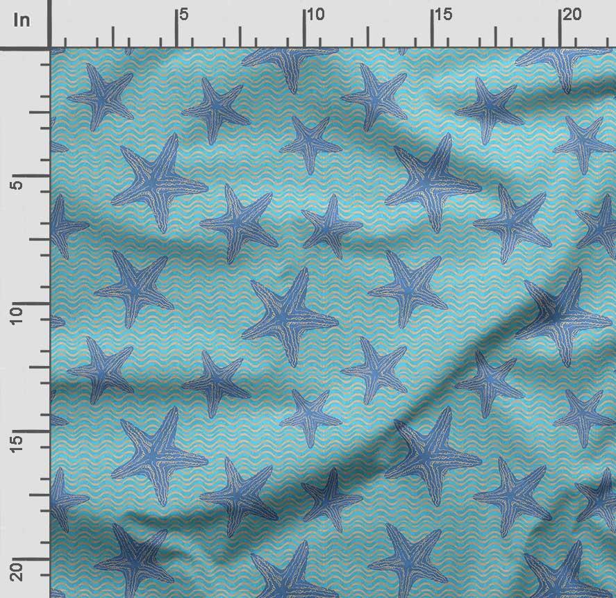 Soimoi Sea Shell Print, Cotton Cambric, Quilting Fabric prodávaná společností The Yard 42 Inch Wide, Medium Weight Cotton Fabric,