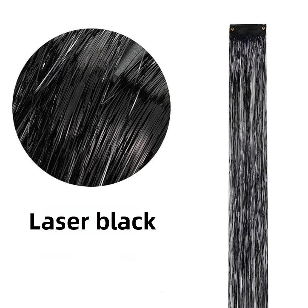 Highlights Clip Clip in Hair Extensions Glitter Colorful Fairy Hair Hair Tinsel Synthetic Long Straight Hair Highlights Girls