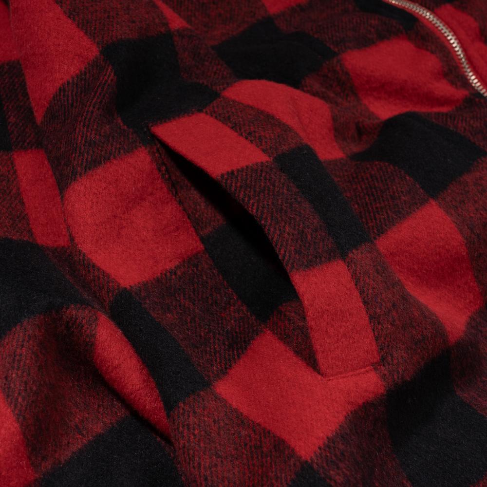 EXTRAORDINARY Shirring Check Shirt Red