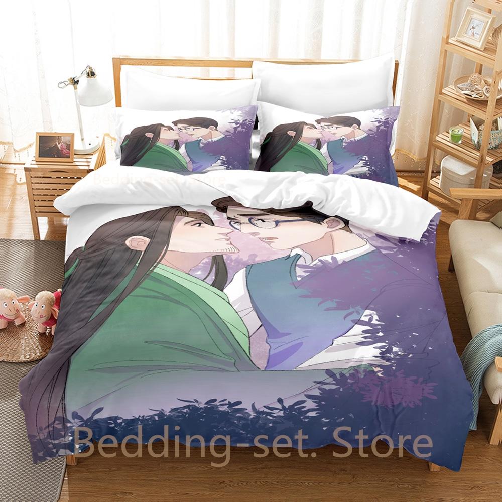 Comforter Guardian Zhen Hun Bedding Set Single Twin Full Queen King Size Bed Set Adult Bedroom Duvet Sets Anime Bed
