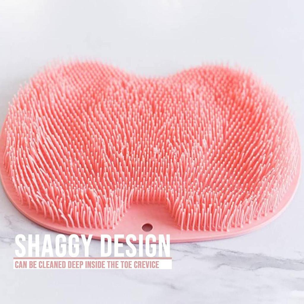 Foot Wash Brush Rub Back with Sucker Brush Bathroom Tool Foot Massage Pad Shower Massage Mat Exfoliating Bath Pad Bath Sponge
