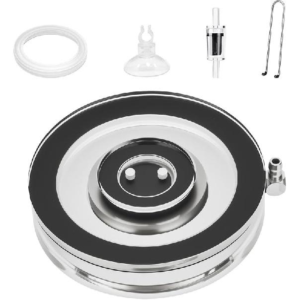 hygger Air Stones for Aquariums, Transparent Acrylic Fish Tank Bubbler Kit with Air Tube, Ultra Silent Bubble Stone Super-High Dissolved Oxygen 1.7 inch