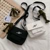 Canvas Shoulder Bag For Women With Stitching Detail And Street Style For Daily Use