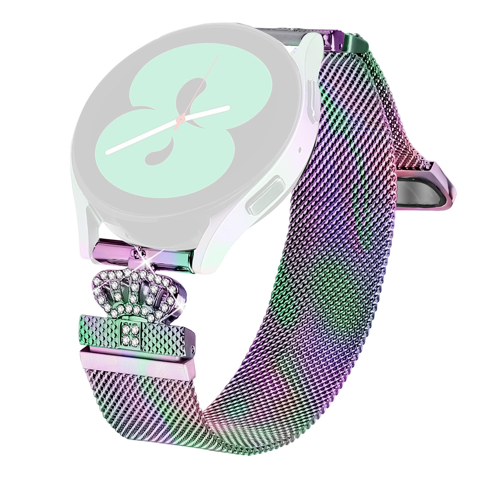 

For Huawei Watch GT 3 42mm Milanese Mesh Band Magnetic Crown Clasp Stainless Steel Strap Multi-Color