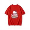 2026 Summer Hello Kitty Cartoon Printed Short Sleeve Pure Comfortable Summer Loose Tshirt for Women