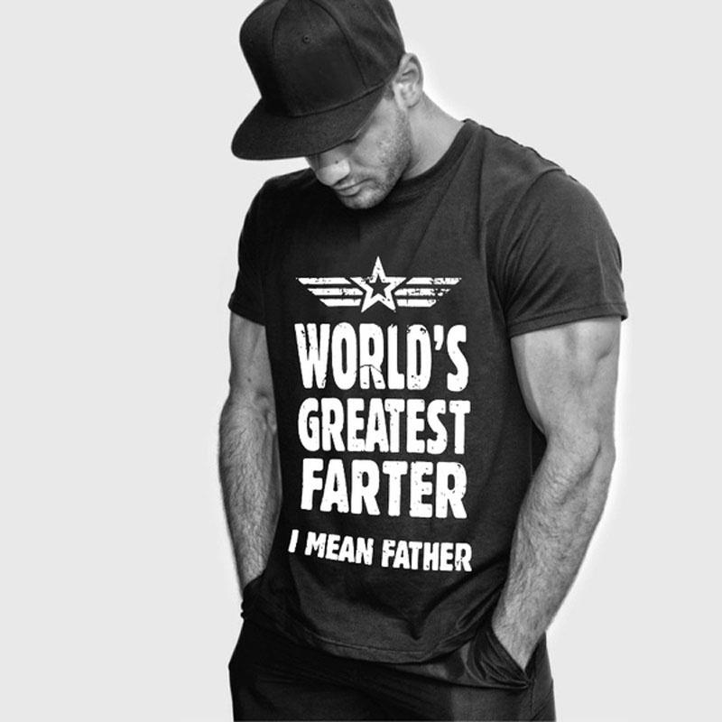 Worlds Greatest Farter Mens Funny Cotton Blend Tshirt Stylish Casual Dad Gift