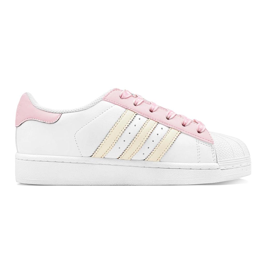 adidas Originals Superstar 2 Skateboard Shoes Women's Low Top White/Yellow/Pink JH9976(Team1655-S-BOX)