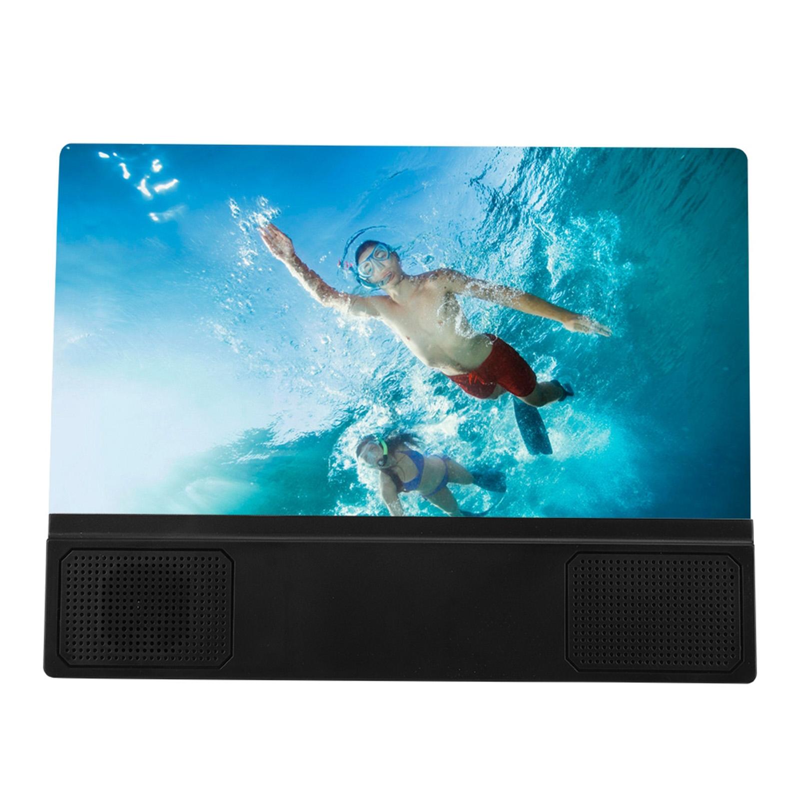 

12-дюймовый увеличитель экрана мобильного телефона, видеоусилитель HD с динамиком(черный) чёрный