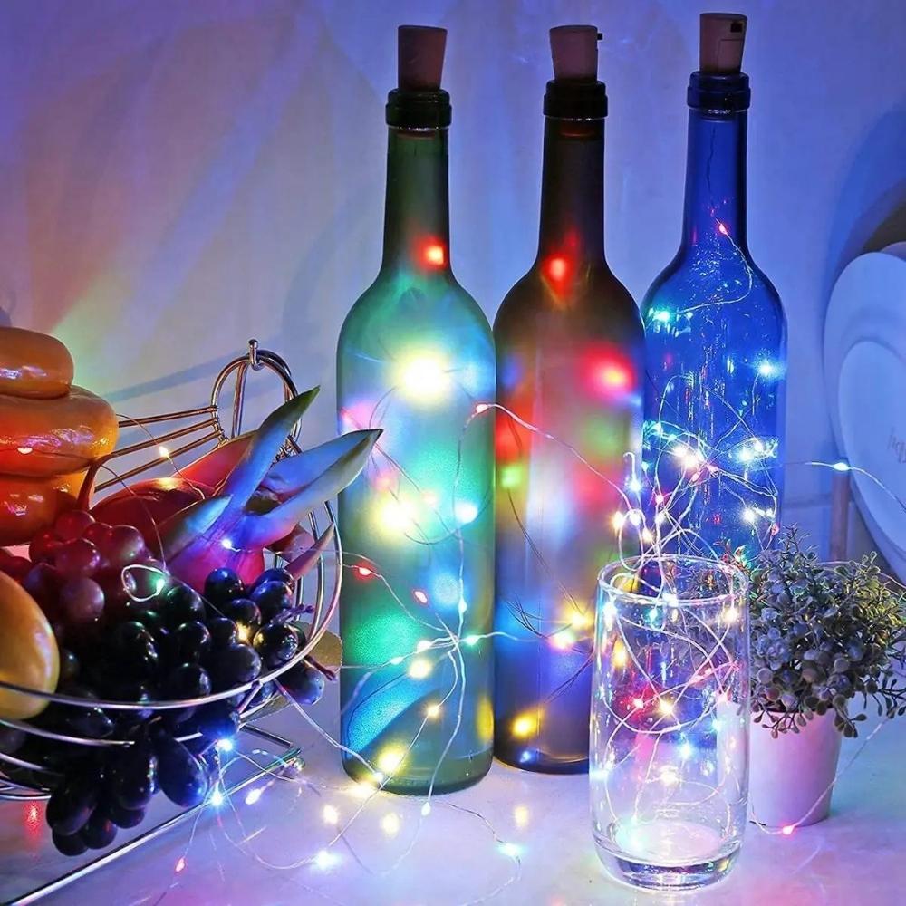 LED Lighting, Battery-powered Wires, Christmas Tree Lights, 20 LEDs, 2m, Cold, Cold