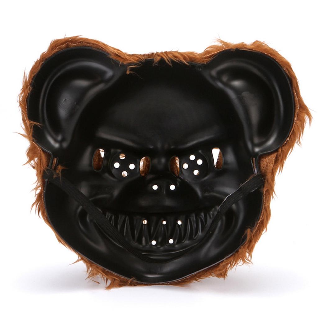 Halloween Scary Masks Bear  Bunny Masks, Bloody Plush Head Masks, Halloween Party Cosplay Costume Props
