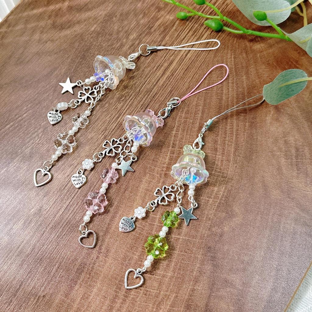 Cross Dream Jellyfish Clover Phone Lanyard Keychain Bag Pendant & Journal Card Holder Chain