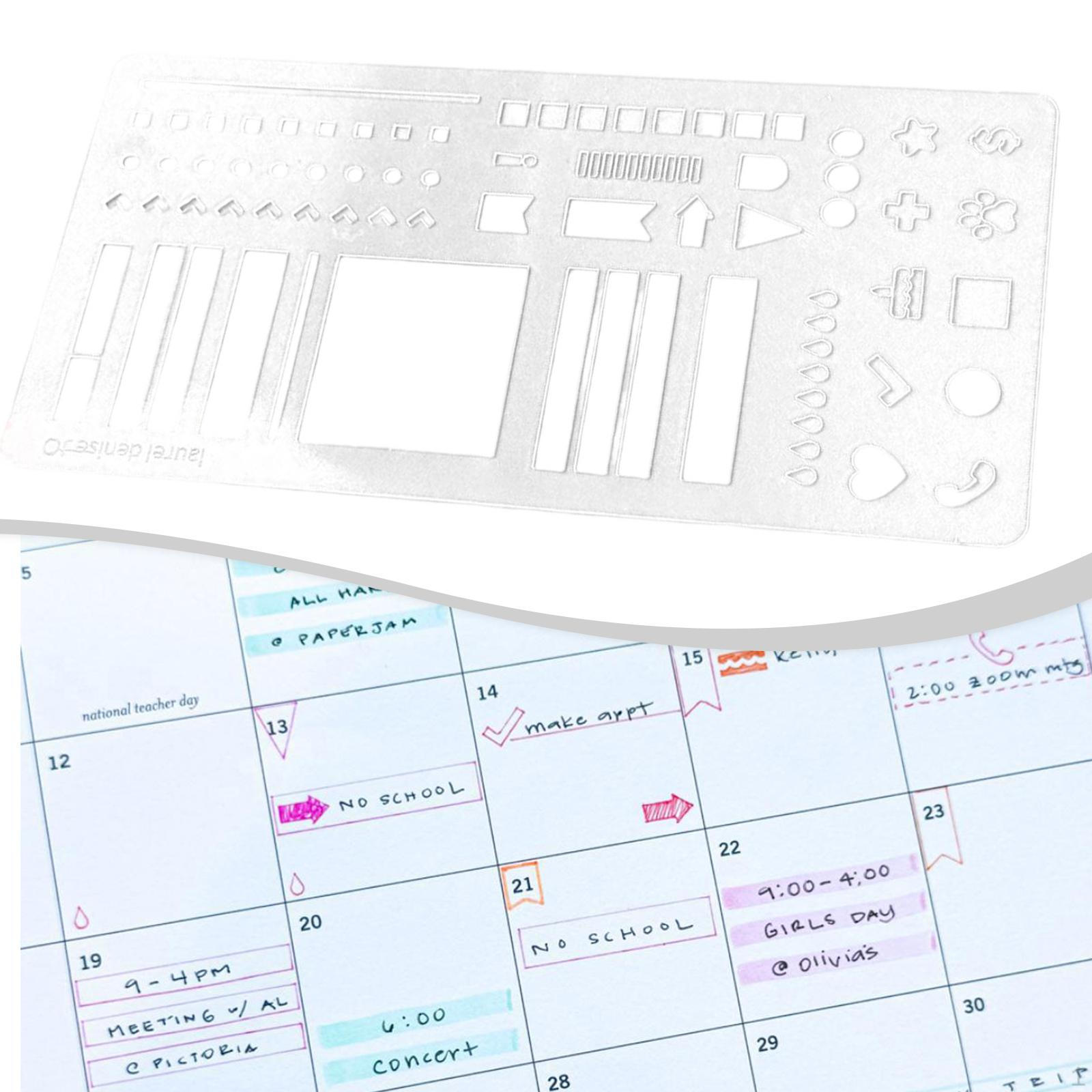 

Шаблон для планировщика Трафарет Журнал Рисование Скрапбукинг Живопись Сделай сам Офисные принадлежности Канцелярские товары