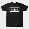 Camiseta Negra Estampada para Hombre Nine Inch Nails Estampado con Papel de Transferencia Sin Corte Camiseta de Algodón