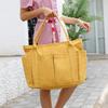 [komakusa] [Uchiwa Tote Bag for Everyday Use] Designed to fit a fan perfectly, this large-capacity tote bag features a zipper and multi-functional poc
