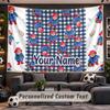 Wall Hanging Tapestry Custom NamePaddington Pattern Personalized Printed Fabric Wall Decor