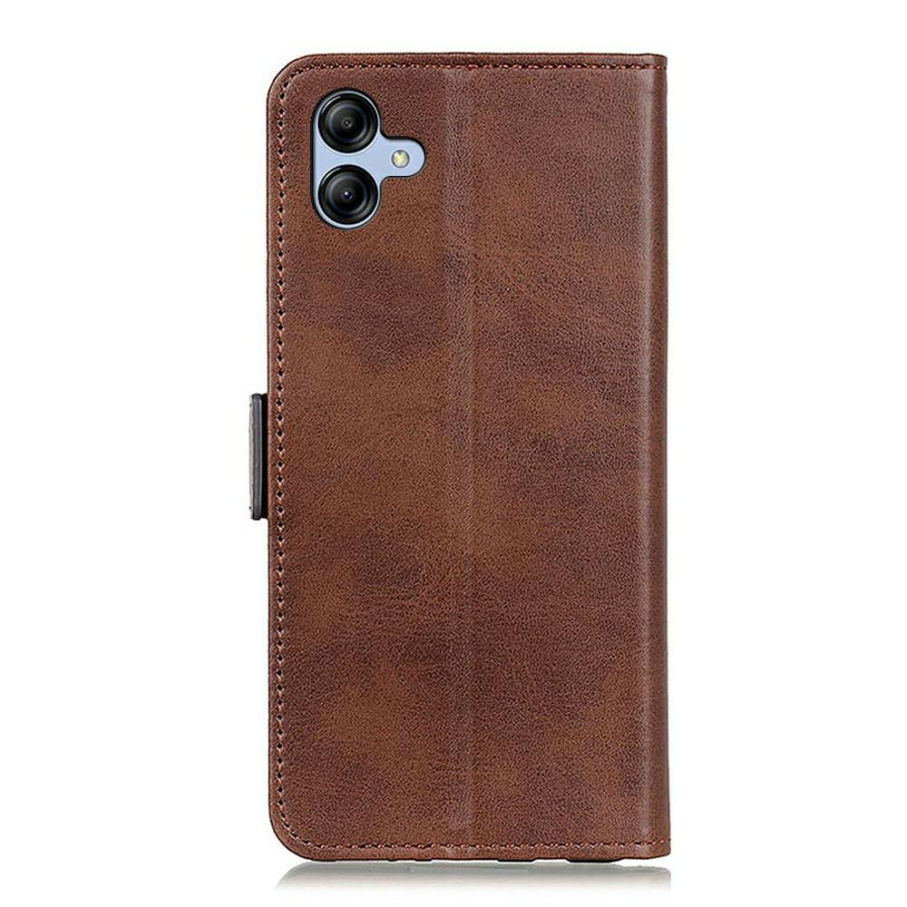 För Samsung Galaxy A07 Fodral Ställ Ko Lädertextur PU Läder Telefonskydd