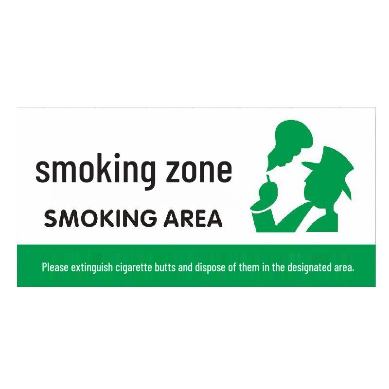 Anyi TS-31 Multi-Warning Smoking Area Safety Wall Sticker One Size